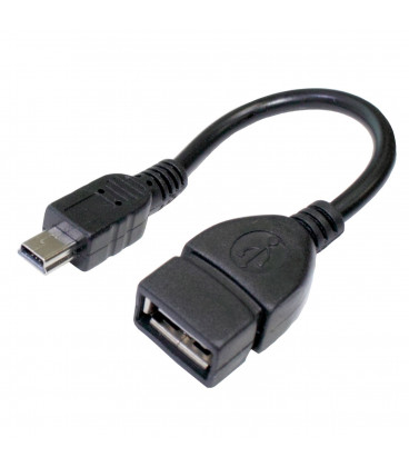 Cable OTG USB A Hembra a MiniUSB Macho (BOLSA)