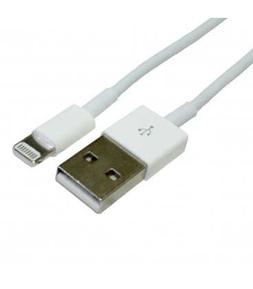 Cable USB A Lighting Apple 1m Blanco
