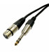 Cable XLR 3pin Hembra a JACK 6,3 ST Macho 20m