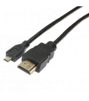 Cable HDMI a MicroHDMI 1,5m Negro conector dorado