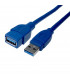 Cable USB 3.0 A macho a USB A hembra 1,5m Azul