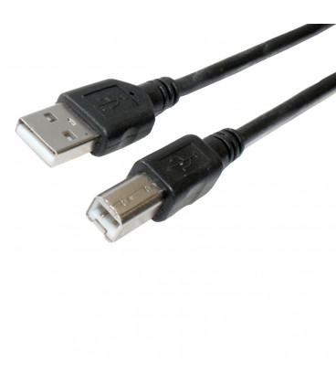 Cable USB 2.0 A Macho a USB B Macho 1,5m Negro