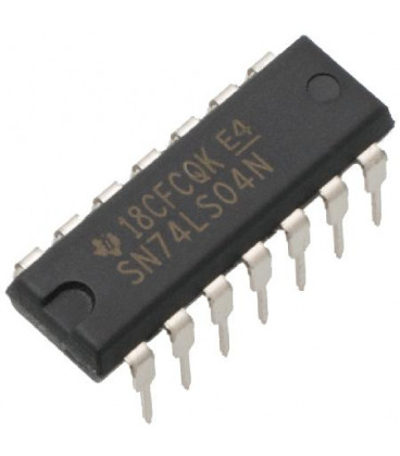 Circuito Integrado Digital Hex Inverters DIP14 SN74LS04N
