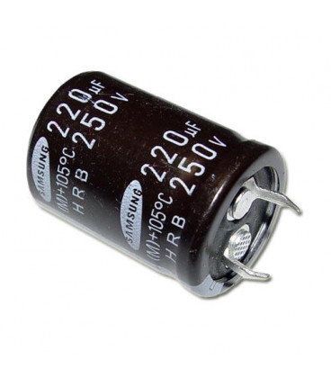 Condensador Electrolitico 220uF 250V 105º 25x35mm