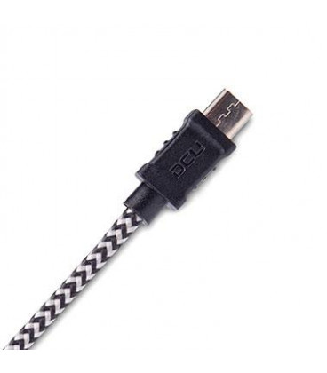 Cable USB A 2.0 a MicroUSB A 1m Blanco/Negro