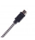 Cable USB A 2.0 a MicroUSB A 1m Blanco/Negro