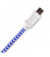 Cable USB A 2.0 a MicroUSB A 1m Blanco/Azul