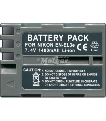 Bateria para NIKON EN-EL3E 1500mA
