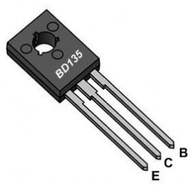 Transistor BD135 NPN 45V 1,5Amp TO126 BD135