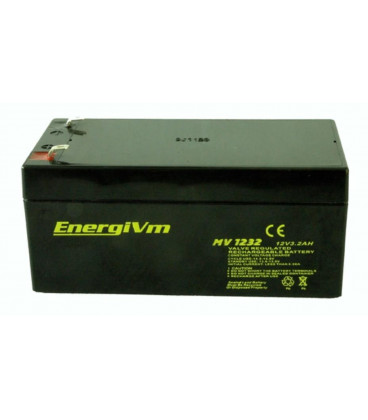Bateria PLOMO 12V 3,3Ah AGM medidas 134x67x67mm ENERGIVM