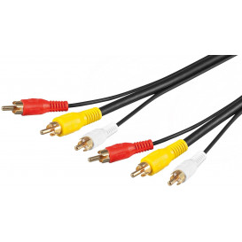 Cable RCA 3 Machos a 3 RCA Machos 1,5m