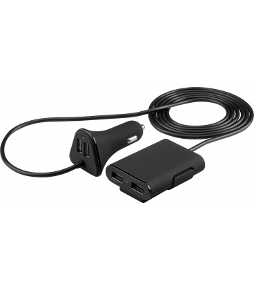 Cargador USB MECHERO 12/24V a 5Vdc x4 9,6A