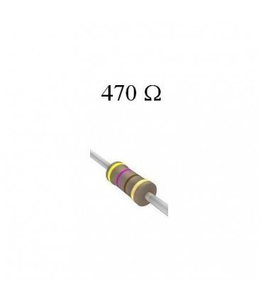 470R 1/4W Resistencia Oxido Metal 470 Ohm 1/4W 5%