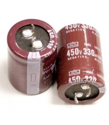 Condensador Electrolitico 330uF 450V 105ÂºC medidas 30x40mm 2pin