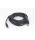 Cable USB 2.0 A a B 3mts con ferrita NEGRO