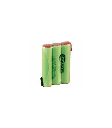 Bateria 3,6v 900ma AAAX3 Ni-Mh c/terminales 30x40x10mm