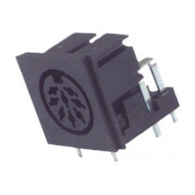 Base Conector DIN Hembra 7Pin 45Âº para circuito impreso