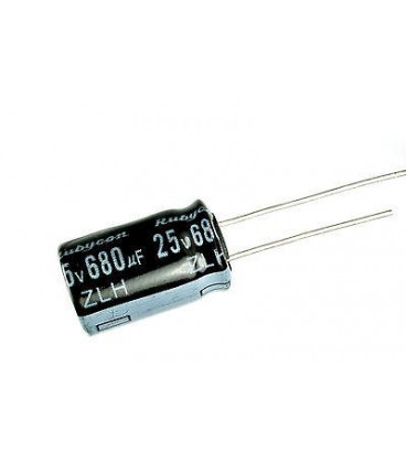 Condensador Electrolitico 680uF 25V 105ÂºC medidas 10x20mm