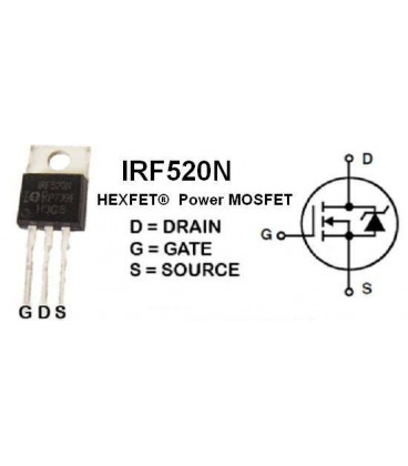 Transistor IRF520NPBF MosFet 100V TO220