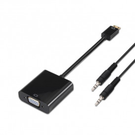 Conversor MiniHDMI a VGA y audio conector 
