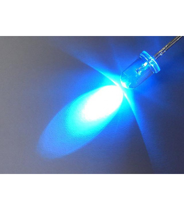 Diodo LED AZUL 5mm 5,5-20V 6500mcd 30Âº Transparente