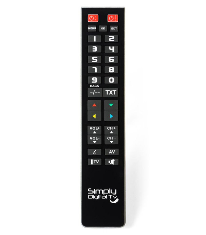 Mando Superior universal SIMPLIFICADO Digital 2 in 1 para televisión  programable por PC - SIMPLY DIGITAL TV