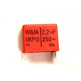 Condensador Poliester 2,2uF 250Vcc R22,5mm MKS4-2.2U/250V