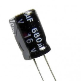 Condensador Electrolitico 680uF 16V 105ÂºC medidas 10x17mm