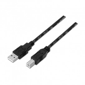 Cable USB 2.0 A a B 3m NEGRO NANOCABLE