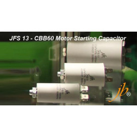 Condensador Trabajo Motor 100uF 450Vac 60x123mm FASTON y M8
