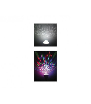 Efecto LED Bombilla E27 3x1W RGB + BLANCO