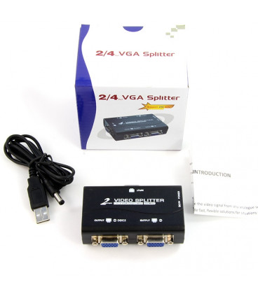 Distribuidor Splitter VGA 2Salidas 250Mhz PEPE. OBSOLETO.