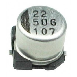 Condensador Electrolitico SMD 2,2uF 50Vdc medidas 4x5,3mm