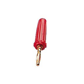 Banana 2mm Contactor Flash Oro 6A/60V color Rojo