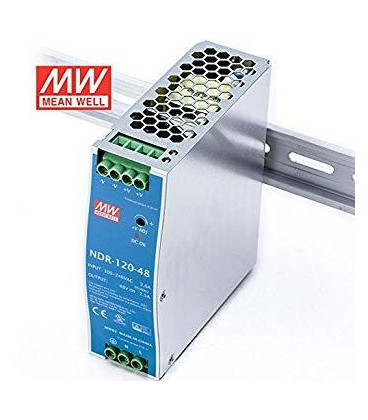 Fuente Alimentacion CARRIL DIN 48Vdc 120W 2,5Amp Mean Well