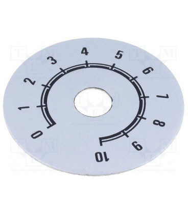 Disco Boton de mando numerado Escala 0 a 10, diametro 50mm