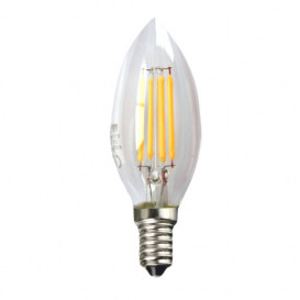 Bombilla de Filamento LED E14 VELA 4W Luz Blanca 5000K