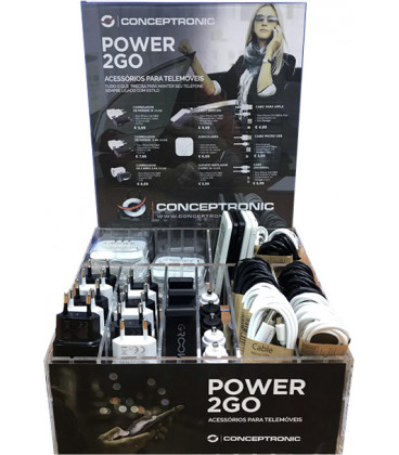 Expositor POWER2GO con 70 productos