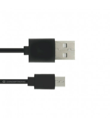 Cable MicroUSB a USB para SmartPhone Tablet 1m NEGRO