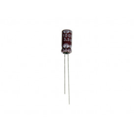 Condensador Electrolitico 3,3uF 100Vdc 105ÂºC medidas 5x11mm Radial