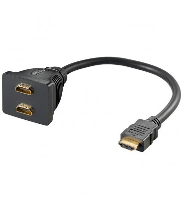 Cable HDMI a 2 HDMI Hembra duplicador