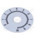 Disco Boton de Mando Numerado escala 0 a 10, diametro 41mm color fondo Plata