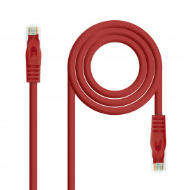 Cable Red Latiguillo RJ45 UTP Cat6a LSZH CU AWG24 0,5m ROJO