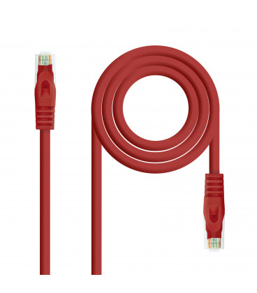 Cable Red Latiguillo RJ45 UTP Cat6a LSZH CU AWG24 1m ROJO