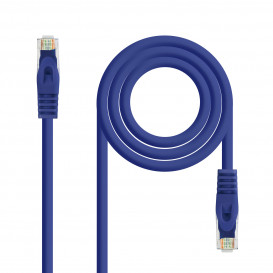 Cable Red Latiguillo RJ45 UTP Cat6a LSZH CU AWG24 0,5m AZUL