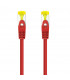 Cable Red Latiguillo RJ45 SFTP Cat6a LSZH CU AWG26 0,5m ROJO