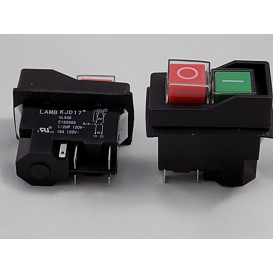 Interruptor Pulsador Doble Rojo/Verde 16A/125Vac Con patilla Para Rele