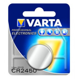 Pila Litio CR2450 VARTA 3Vdc 560mAh medidas 5x24,5mm 6450112401