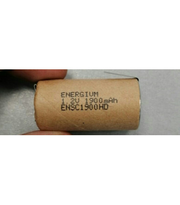 Bateria MiniR14 SC 1900mA Ni-Cd con terminales