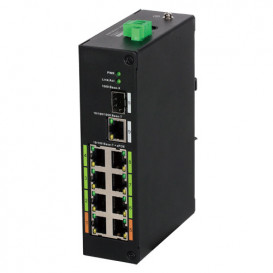 Switch DIN PoE Ethernet 8P 10/100 + 2 Uplink Gigabit RJ/SFP
